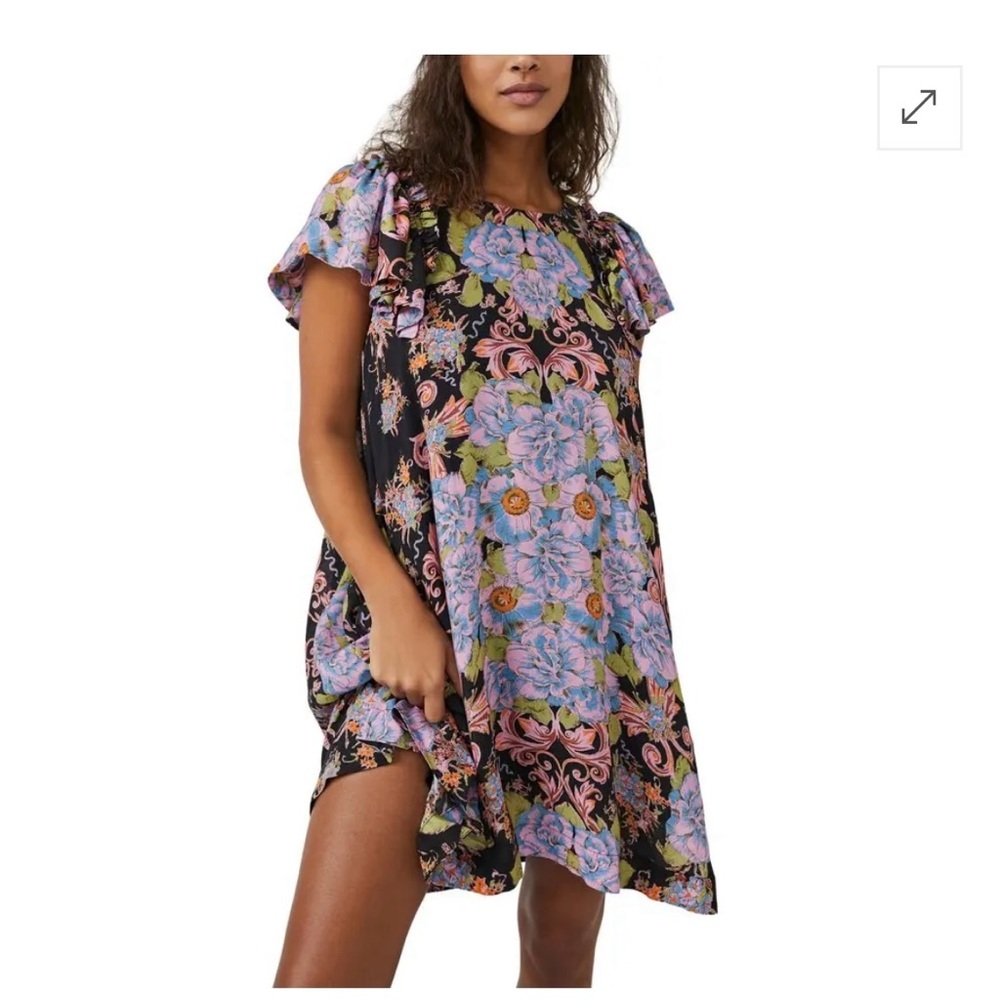 Free People Yara Oversized Day Dress. “Twilight Combo” color. EUC. Lined. Size S - Picture 5 of 15